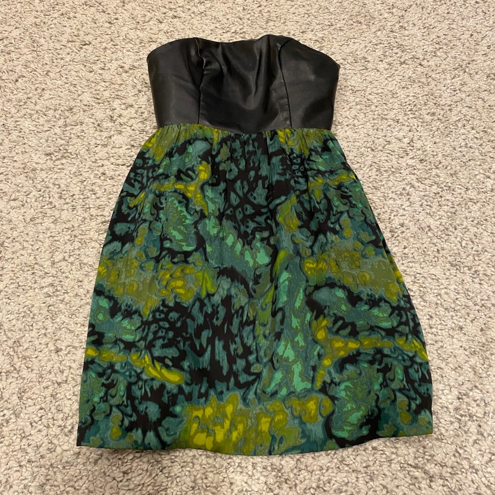 Faux Leather Mini Dress